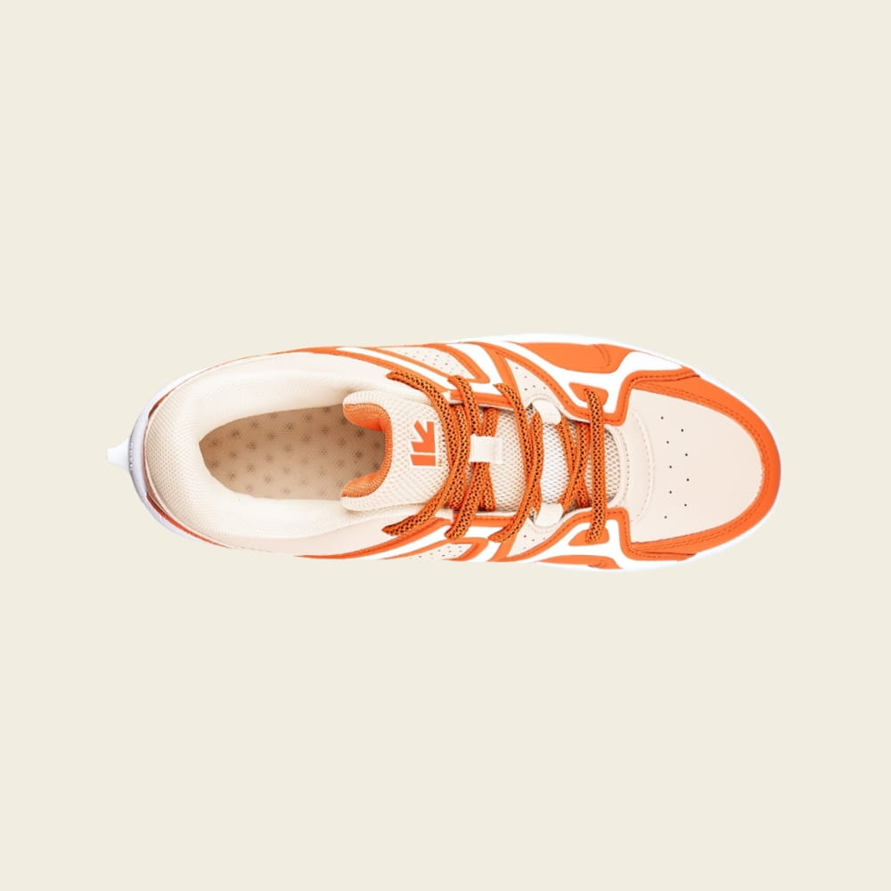 Top view of Kids' Auro amber cream roller sneakers