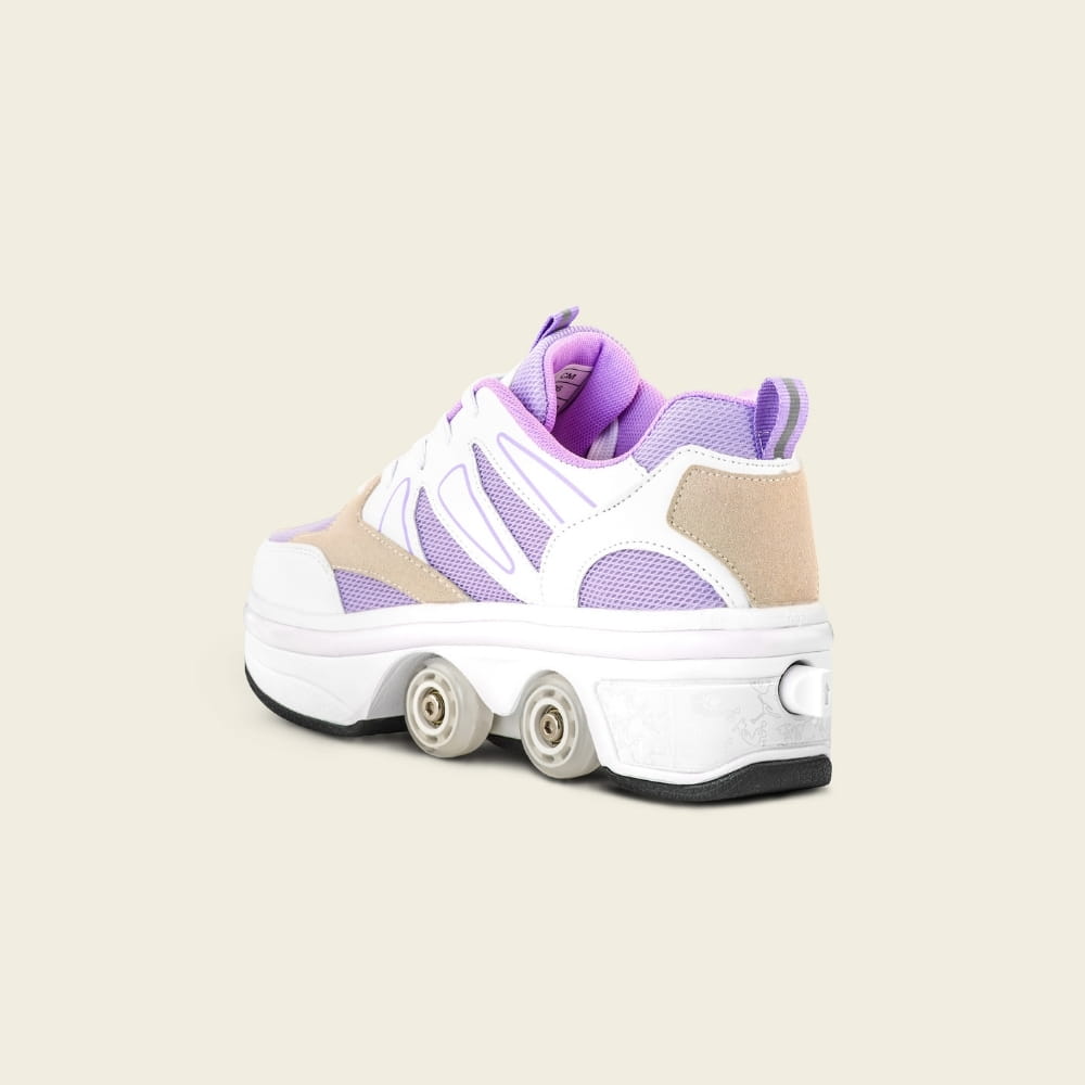 Botón en el talón de las zapatillas Starlite LED para niños, cambio fácil