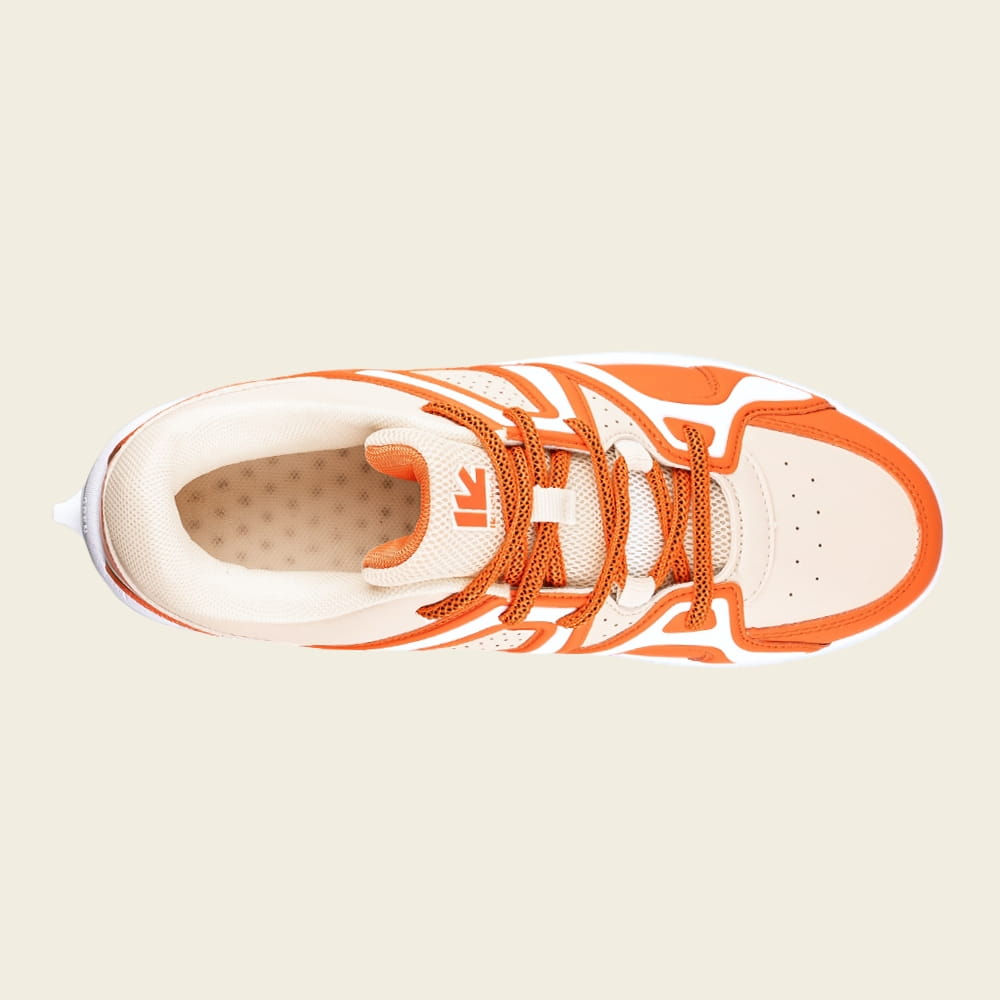 Top view of Men's Auro amber cream roller sneakers