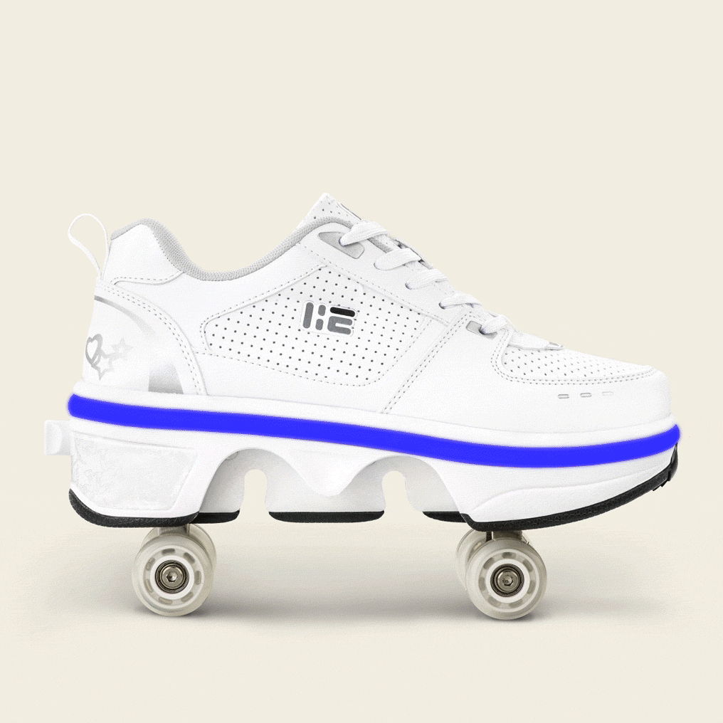 Baskets à roulettes Classic II pour homme avec les roues sorties pour rouler la nuit