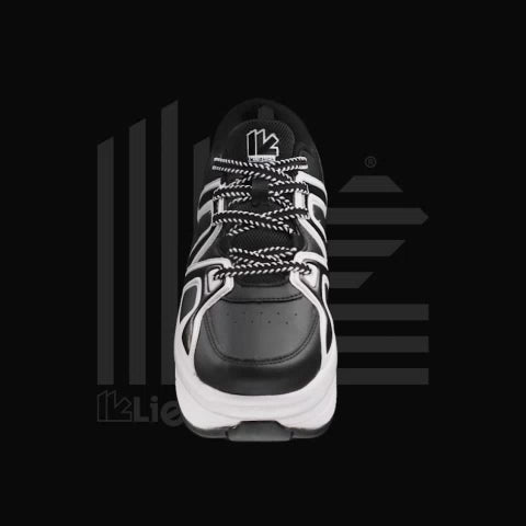 Black with white roller shoes