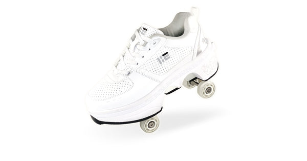 Roller Sneakers 2 in 1, Kick Speed - Classic White Low (Kid's)