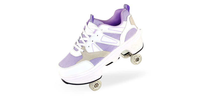 Roller Sneakers 2 in 1, Kick Speed - Easy Violet Low LED (Kid's)
