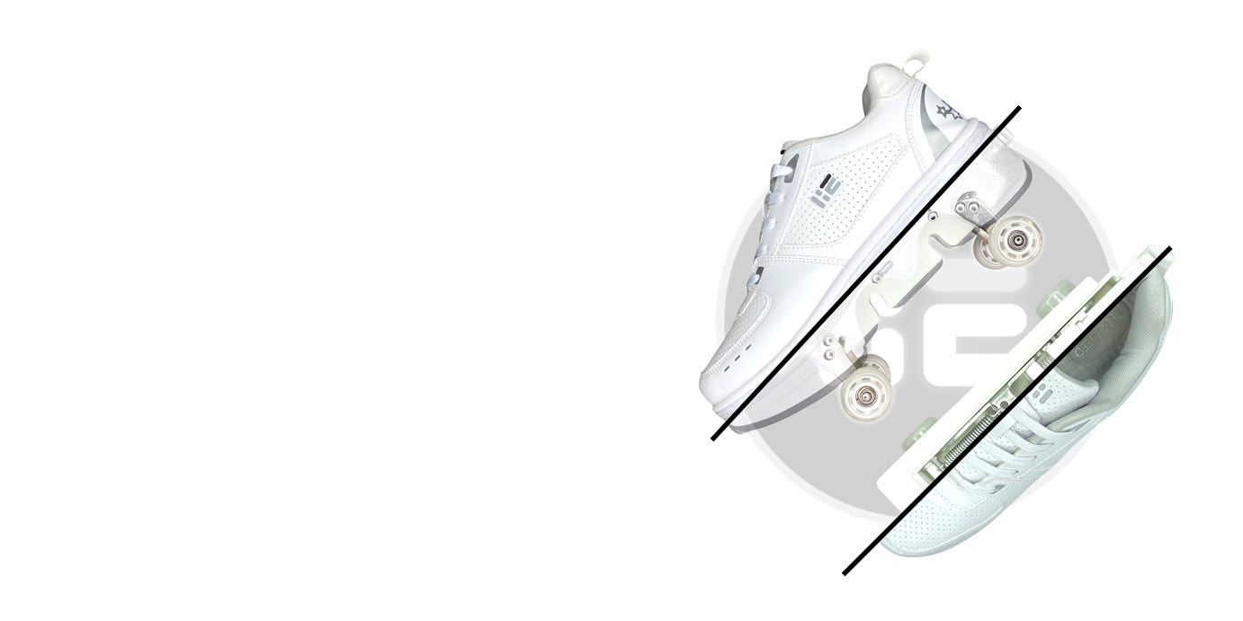 Roller Sneakers 2 in 1, Liekick - Astro White LED (Women's)
