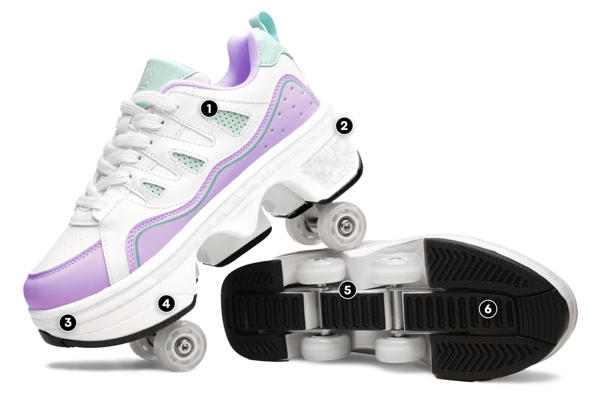 Roller Sneakers in 1, Liekick Women's Lumi