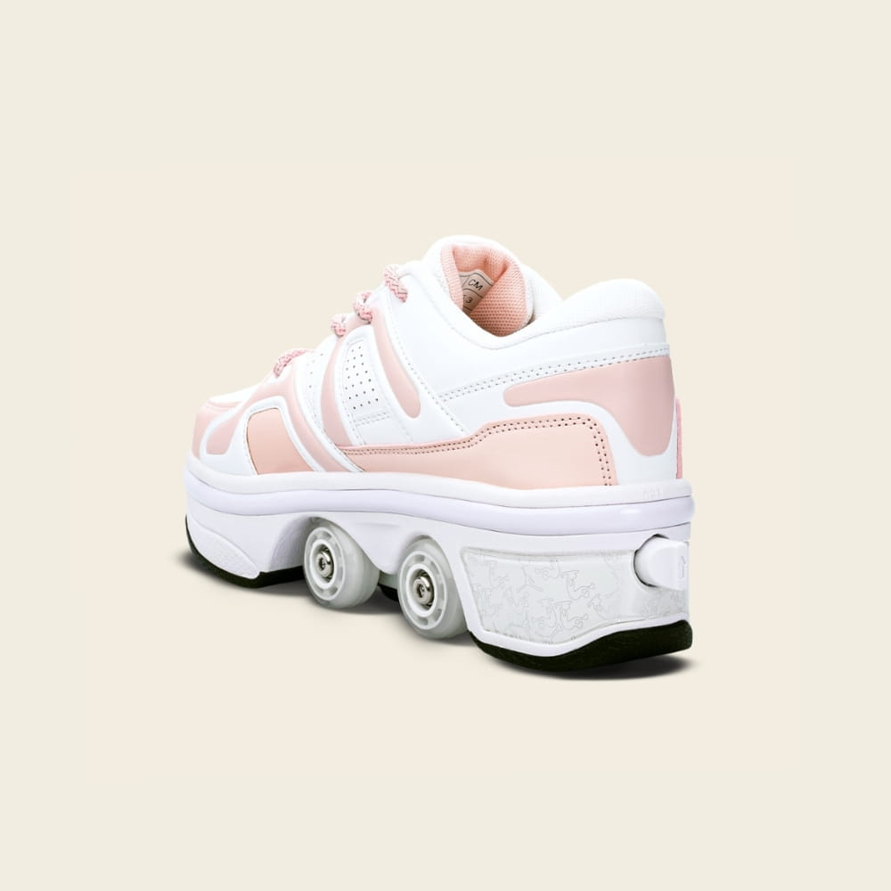 Botón en el talón de las zapatillas Auro LED para niños, cambio fácil