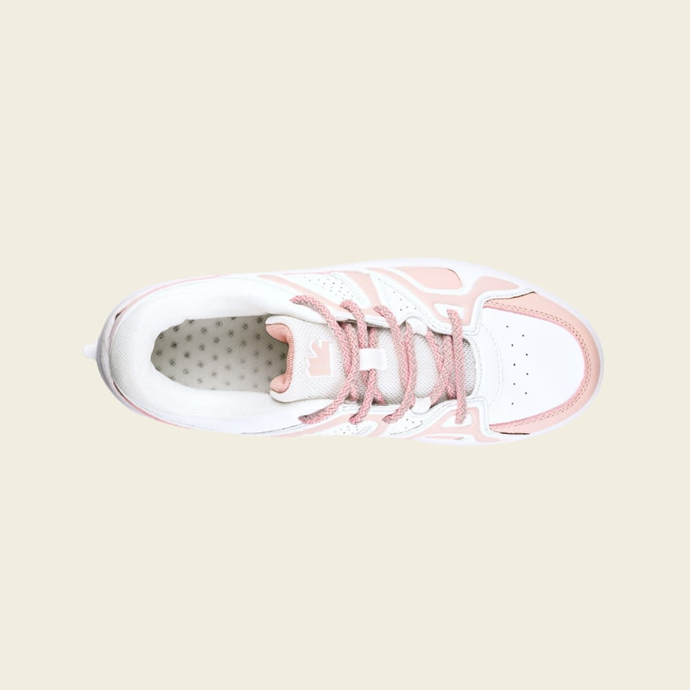 Vista superior de las zapatillas con ruedas Auro LED rosa sakura para niños