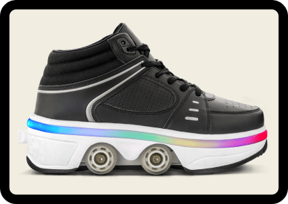 Roller Sneakers in 1, Liekick Astro Black LED (Men's)