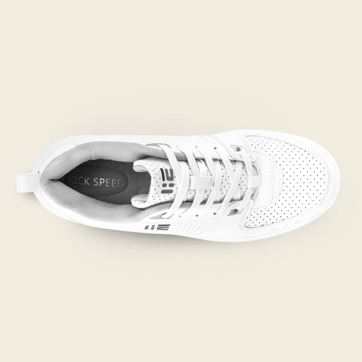 Top view of Men's Classic II white LED roller sneakers